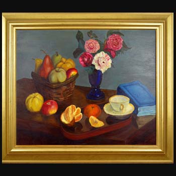 After Fantin-Latour Floral Still Life Oil Painting created by Carol S Sakai