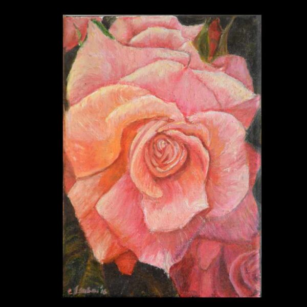 Oil on canvas entitled Sisters by Carol Sakai